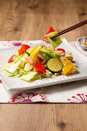 彩野菜のマーマレード焼き