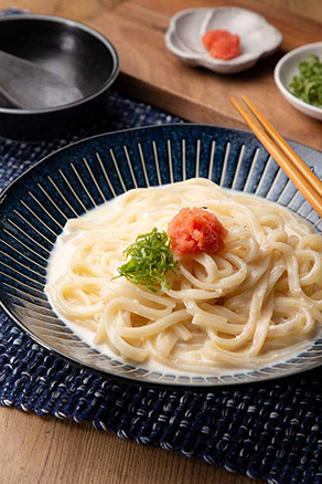 和風明太クリームうどん